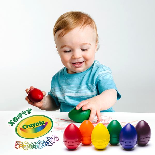 幼兒可水洗掌握蛋型蠟筆(6色)
